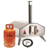 טאבון גז נייד + מיכל גז ווסת וצינור מבית AMGAZIT אמגזית דגם 70006