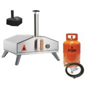 טאבון גז נייד + מיכל גז ווסת וצינור מבית AMGAZIT אמגזית דגם 70009