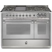 תנור אפיה משולב כיריים 120 ס"מ מבית STEEL סטיל דגם A12FF-4MB סדרת ASCOT