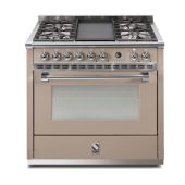 תנור אפיה משולב כיריים 90 ס"מ מבית STEEL סטיל דגם A9F סדרת ASCOT-גימור ברונזה