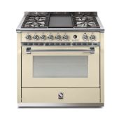 תנור אפיה משולב כיריים 90 ס"מ מבית STEEL סטיל דגם A9S סדרת ASCOT-גימור קרם