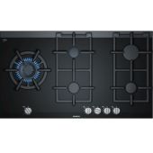 כיריים גז 5 להבות מבית SIEMENS סימנס דגם ER9A6SD70 זכוכית שחורה