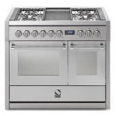 תנור אפיה משולב כיריים 100 ס"מ מבית STEEL דגם G10-SF-4B סדרת GENESI