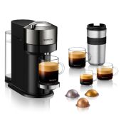 מכונת קפה מבית NESPRESSO נספרסו דגם VERTUO NEXT GCV1 בצבע כרום