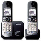 טלפון אלחוטי + שלוחה נוספת מבית PANASONIC פנסוניק דגם KXTG6812 