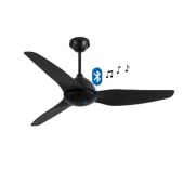 מאוורר תקרה עם רמקול ושלט לבחוץ עמיד במים מבית NORTHER נורטר דגם DOLPHIN דולפין NT-IP4450-BK-RC-BT