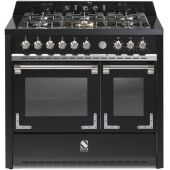 תנור אפיה משולב כיריים 100 ס"מ מבית STEEL סטיל דגם X10FF6 סדרת OXFORD