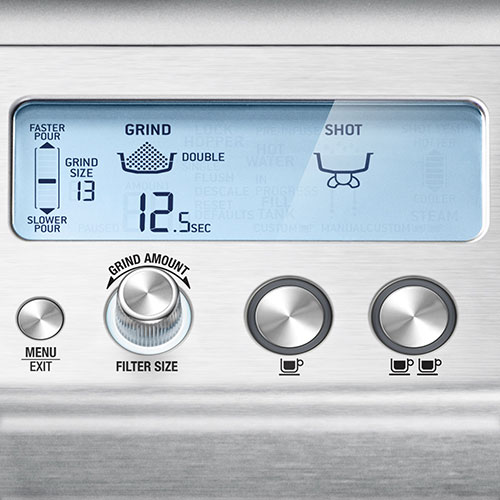 מכונת אספרסו Barista Pro בממשק אינטואיטיבי נירוסטה מוברשת
